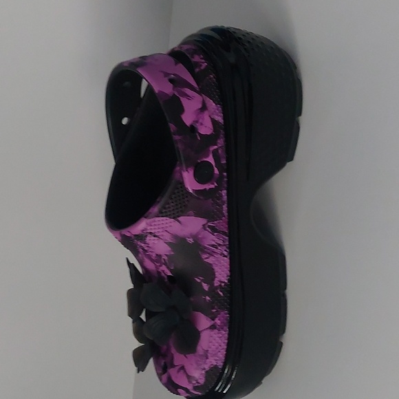 Crocs stomp Hyper High Shine floral clog women's 8 mens 6 - Picture 7 of 10
